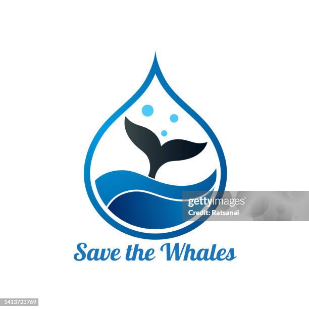 save the whales - ocean garbage stock illustrations