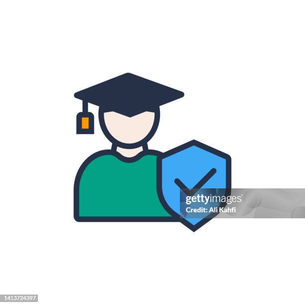 education protection icon - law student stock illustrations