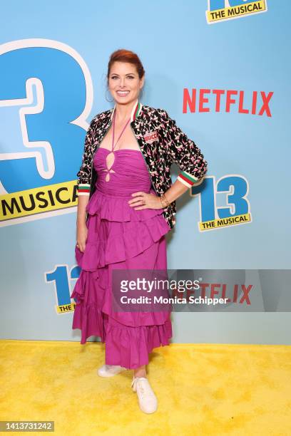 Debra Messing attends the 13 The Musical NY Special Screening at The Paris Theatre on August 08, 2022 in New York City.