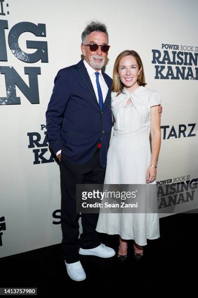 Mark Canton and Alison Hoffman attend the Power Book III: Raising Kanan Season Two Tastemaker event at Bowery Hotel Terrace on August 08, 2022 in New...