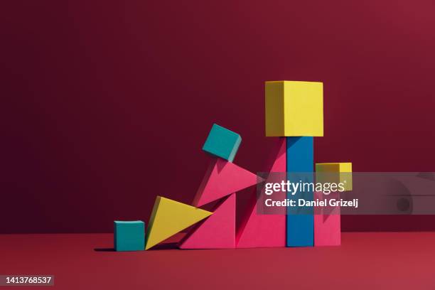 colorful graph - building block stock pictures, royalty-free photos & images