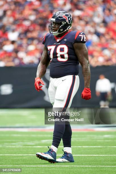 Laremy Tunsil of the Houston Texans looks on during an NFL football game against the Carolina Panthers Sunday, Sept. 29 in Houston.