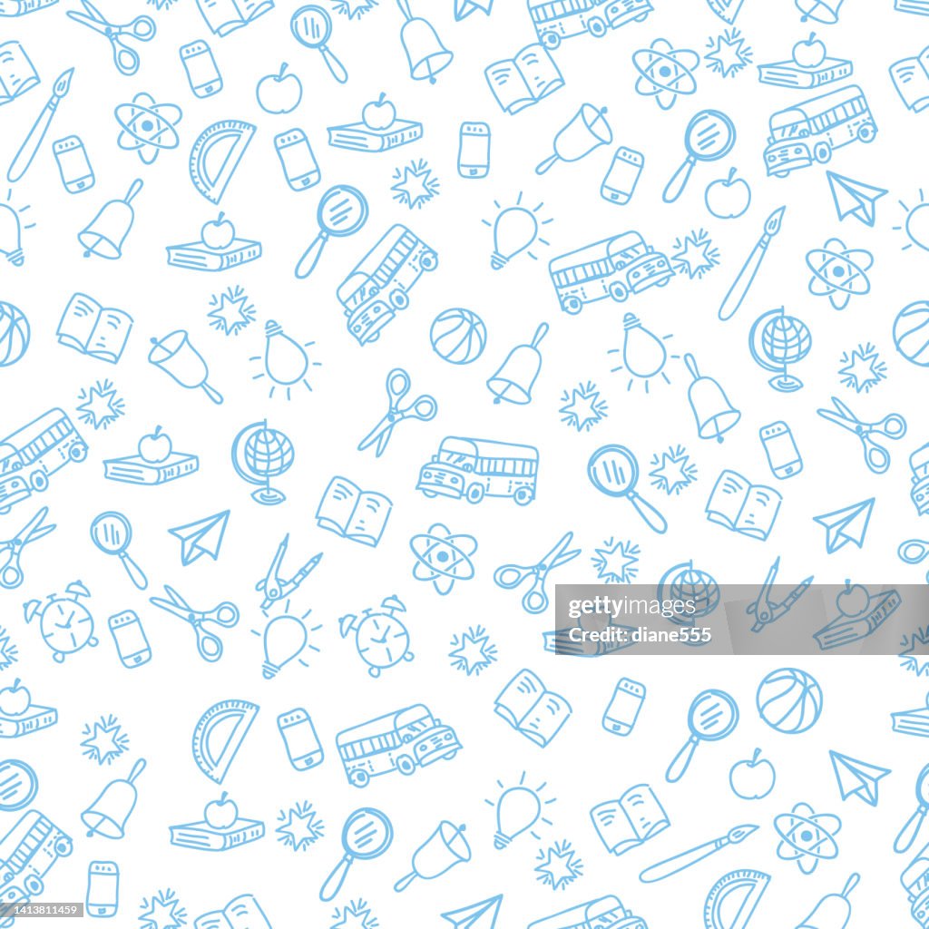 Back To School Seamless Pattern