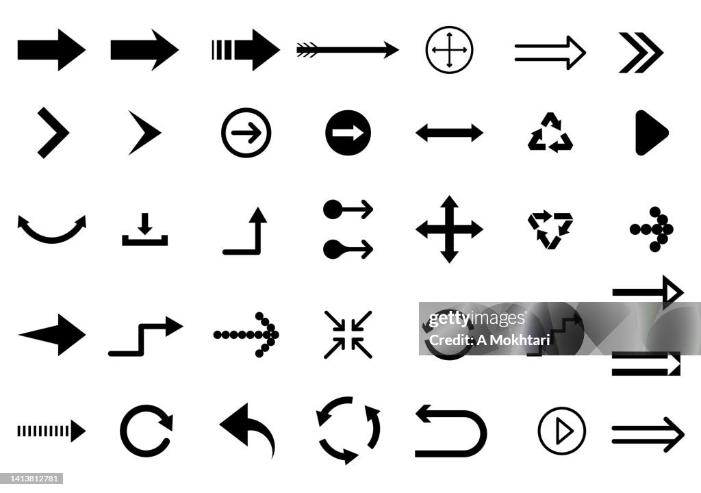 Pfeile Symbole gesetzt.