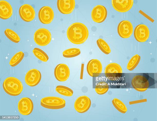 bitcoin rain, get rich, investment... - begging social issue stock illustrations