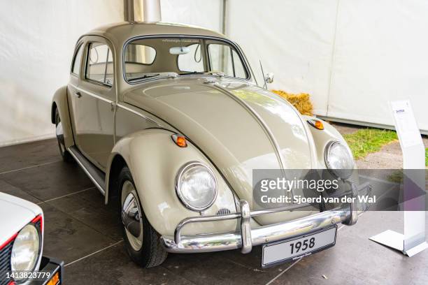 Volkswagen Beetle VW Limousine Export 1958 classic car on display during the classic days event on August 6, 2022 in Düsseldorf, Germany. The 2022...