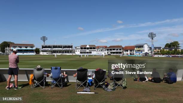 General view of The Spitfire Ground during the tour match between England Lions and South Africa at The Spitfire Ground on August 09, 2022 in...