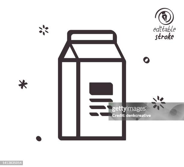 playful line illustration for daily milk delivery - fruit juice bottle stock illustrations