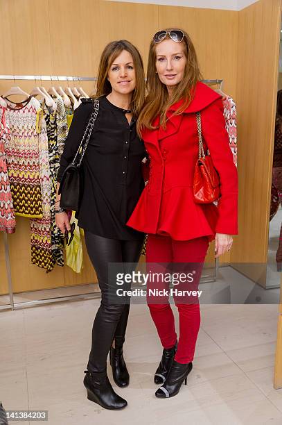 Bronwyn Fitzpatrick and Angela Dunn attend lunch hosted by Angela Missoni and Kim Hersov at Missoni on March 15, 2012 in London, England.