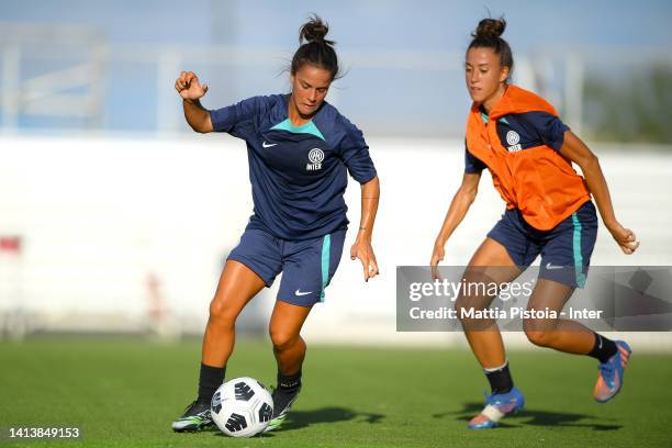 Flaminia Simonetti of FC Internazionale Women trains during the FC Internazionale women training session at Brownsville Sports Park on August 08,...