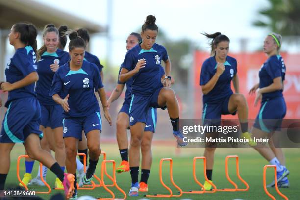 Martina Brustia of FC Internazionale Women trains during the FC Internazionale women training session at Brownsville Sports Park on August 08, 2022...