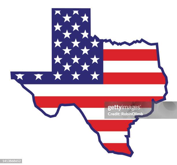 usa flag texas map outline - texas shape stock illustrations