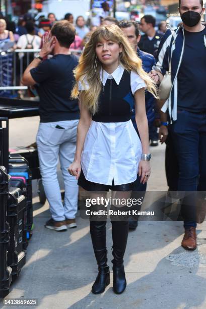 Jennette McCurdy is seen in Manhattan on August 09, 2022 in New York City.