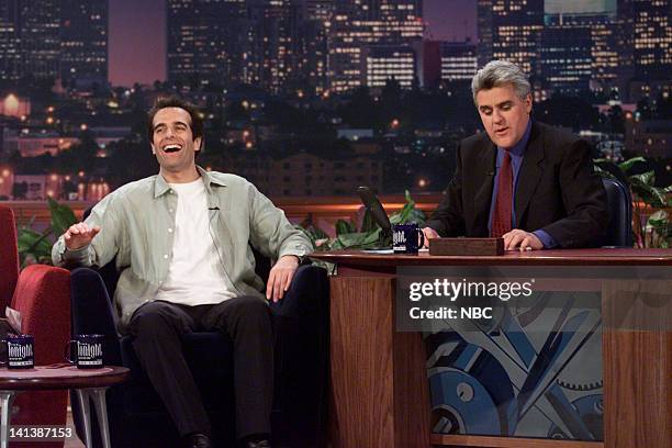 Episode 1784 -- Pictured: Magician David Copperfield during an interview with host Jay Leno on February 23, 2000 --