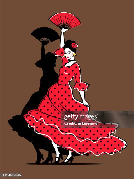 flamenco - salsa dance stock illustrations