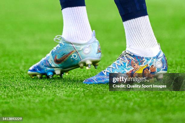 Dragon Ball boots of Pierre-Emerick Aubameyang of FC Barcelona during the Joan Gamper Trophy match between FC Barcelona and Pumas UNAM at Camp Nou on...