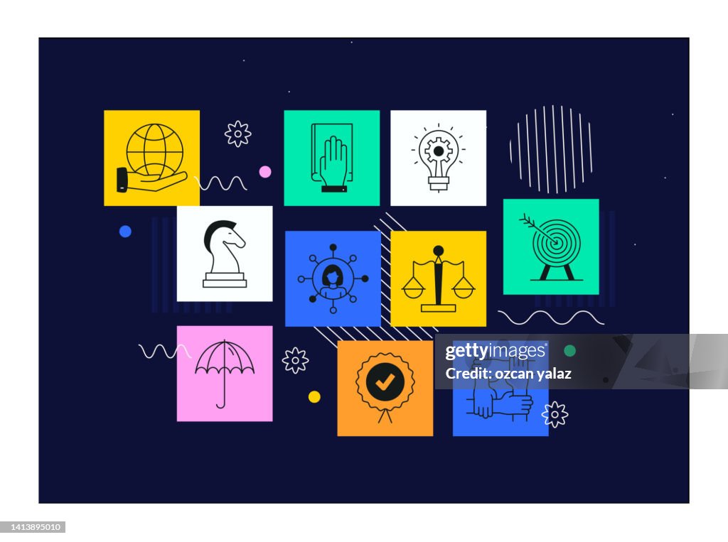 Core Values Vector Banner Design Concept High-Res Vector Graphic ...