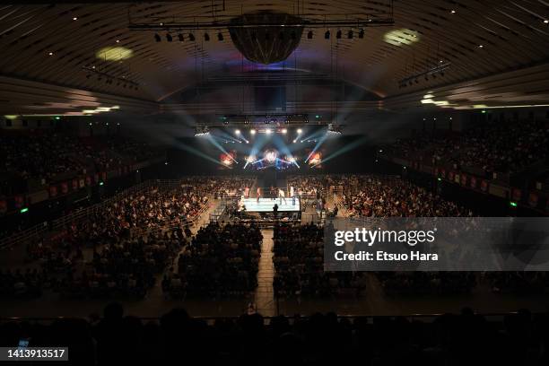 General view during the New Japan Pro-Wrestling - G1 Climax 32 at Edion Arena Osaka on August 06, 2022 in Osaka, Japan.