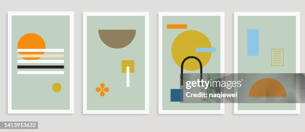 ilustraciones, imágenes clip art, dibujos animados e iconos de stock de minimalismo vectorial de moda arte de pared geométrica cubre plantillas de banner de tarjetas de dibujo a mano, elemento de diseño, fondos abstractos - hourglass books