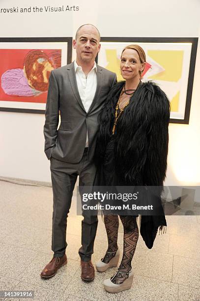 Dinos Chapman and Tiphaine de Lussy attend the Swarovski Whitechapel Gallery Art Plus Opera fundraising gala in support of the gallery's education...