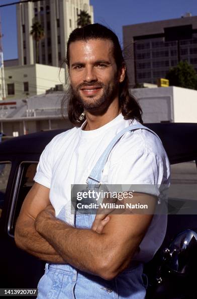 American Actor Lorenzo Lamas Poses For A Portrait On The Set Of american-actor-lorenzo-lamas-poses-for-a-portrait-on-the-set-of
