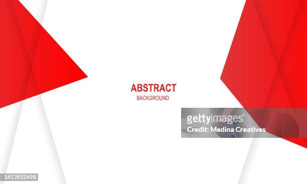 stockillustraties, clipart, cartoons en iconen met abstract red and white wave papercut background with blank space design - rode achtergrond