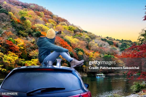 season mind - car top down stock pictures, royalty-free photos & images