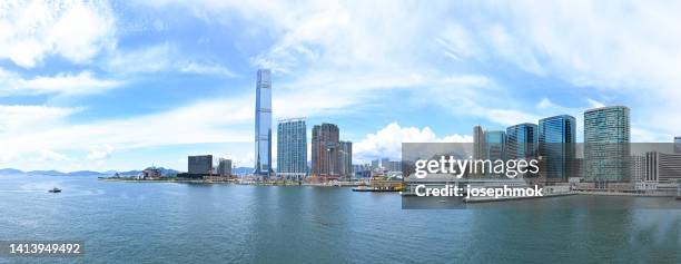 west kowloon cultural district and kowloon staion, hong kong - kowloon 個照片及圖片檔