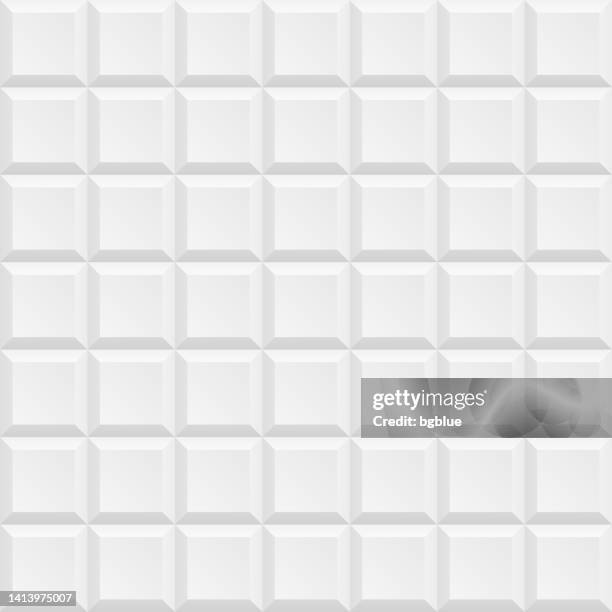 abstract white background - geometric texture - chocolate square stock illustrations