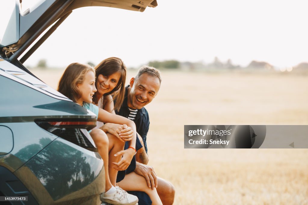 Family in the car