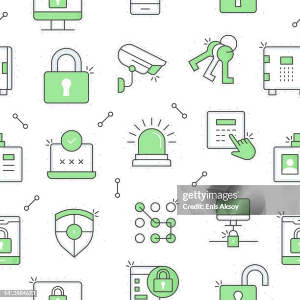 security seamless pattern - key duplication stock illustrations