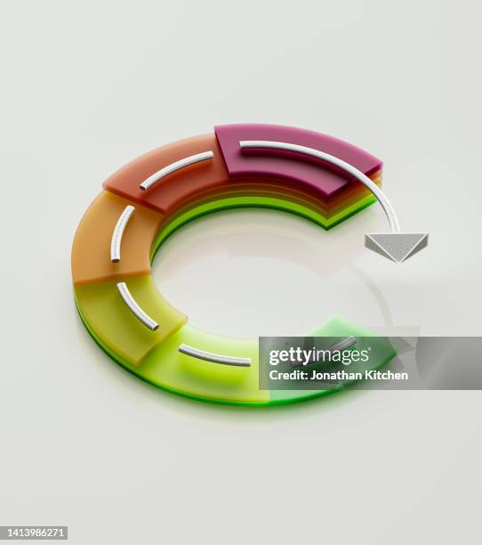 pie chart arrow - marketing tools stock pictures, royalty-free photos & images