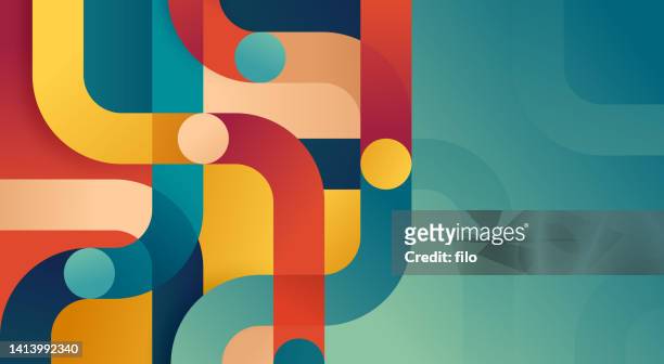 abstract connection network lines background - road intersection stock illustrations