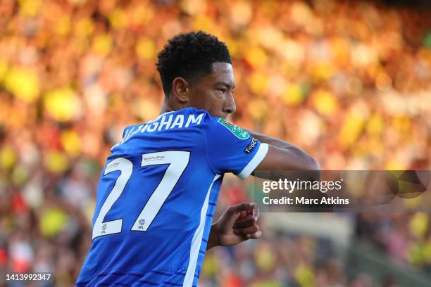 Jobe Bellingham of Birmingham City during the Carabao Cup First Round match between Norwich City and Birmingham City at Carrow Road on August 09,...