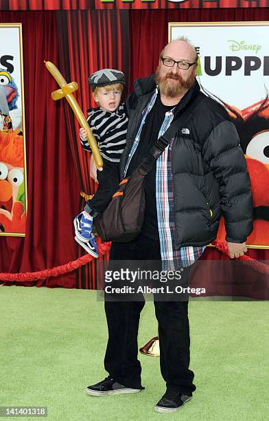 Actor/comic Brian Poeshn arrives for "The Muppet" Los Angeles Premiere held at the El Capitan Theatre on November 12, 2011 in Hollywood, California.
