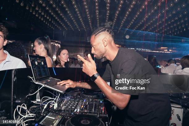 Jon Roca performs during VIP Room Saint Tropez Party on August 09, 2022 in Saint Tropez, France.