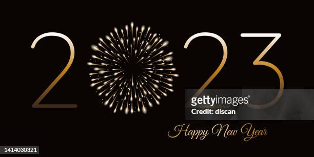 2023 - happy new year background with fireworks. - awards night stock illustrations