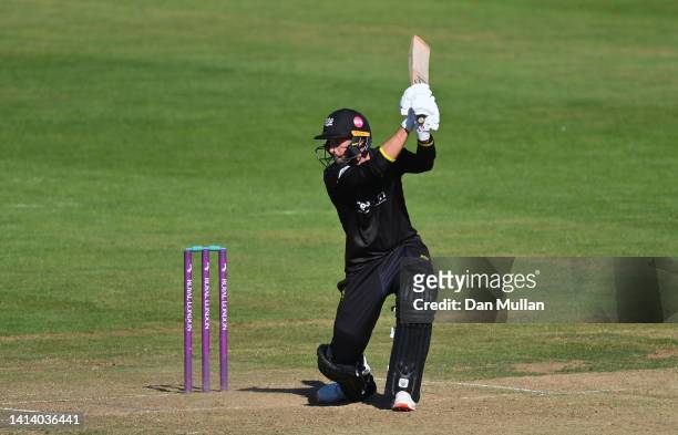 Jack Taylor of Gloucestershire bats during the Royal London Cup match between Gloucestershire and Notts Outlaws at Seat Unique Stadium on August 10,...
