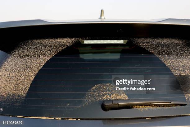 dirty window of car - ruitenwisser stockfoto's en -beelden