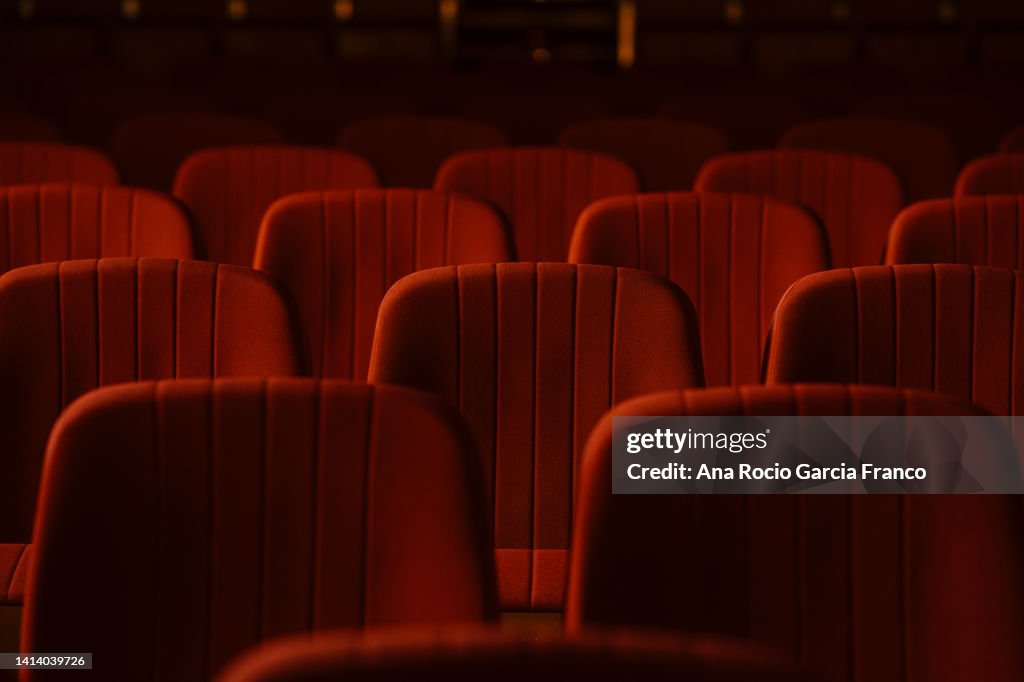 Empty theater red seats