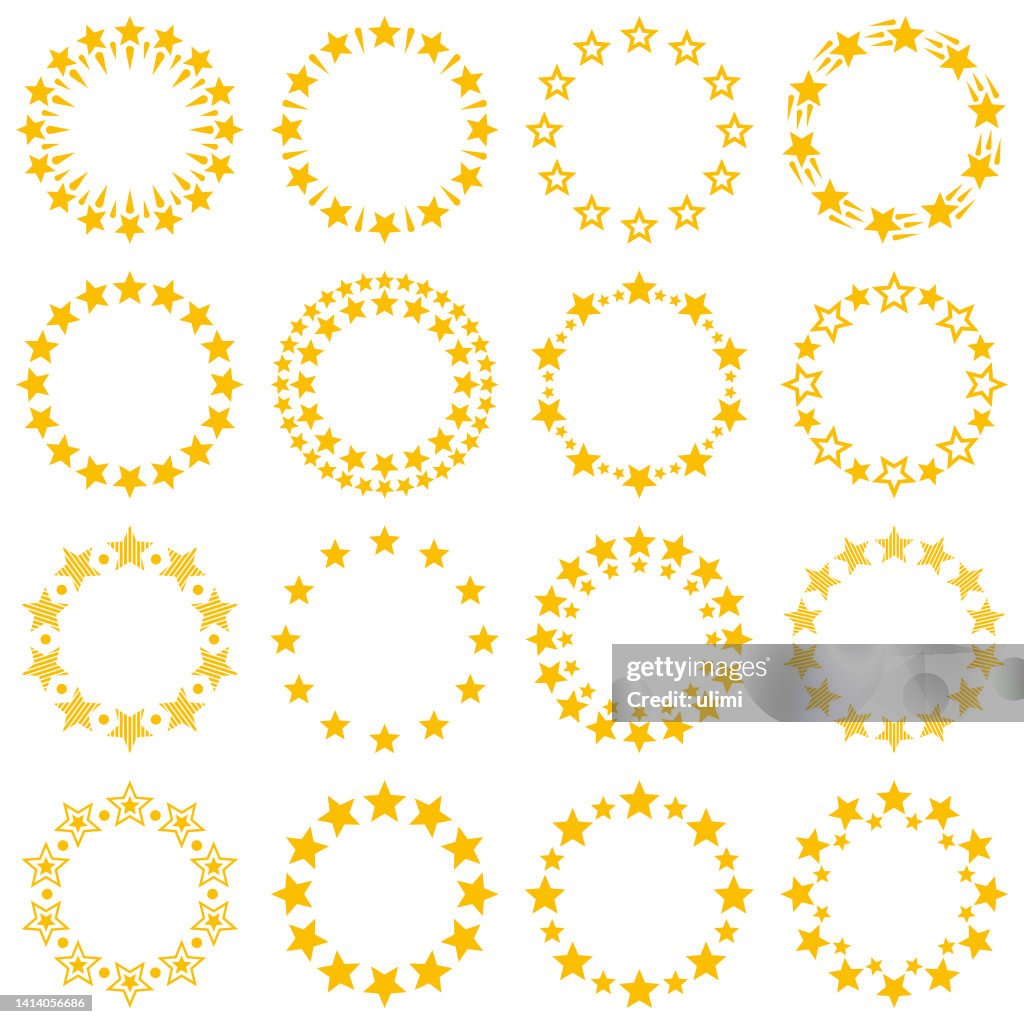 Small Rounded Stars Round Frames With Stars High-Res Vector Graphic - Getty Images