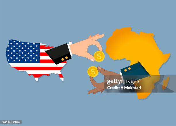 commercial exchange between continent, sale and purchase... - sub saharan africa stock illustrations