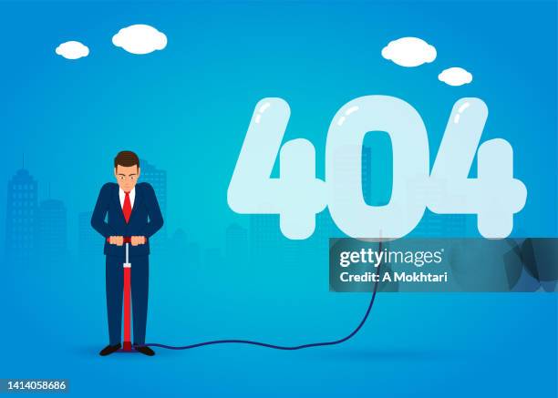 error 404 - big step forward stock illustrations