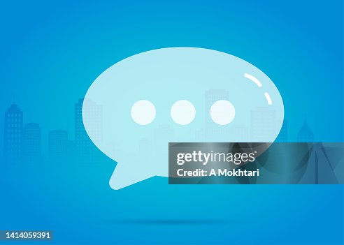Speech and thought bubble icon Speech and thought bubble icon