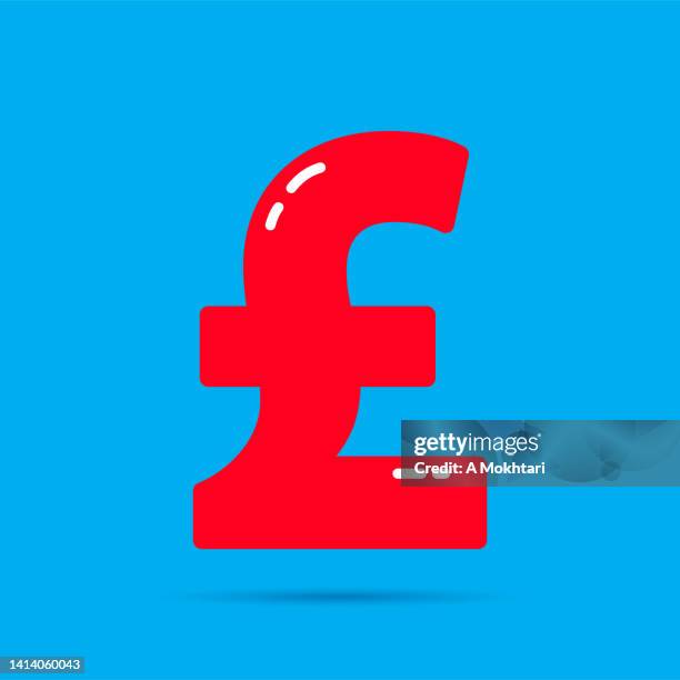 inflatable british pound icon - pound note stock illustrations