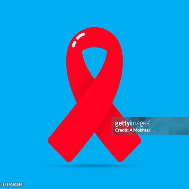 stockillustraties, clipart, cartoons en iconen met aids ribbon inflatable icon - aids awareness ribbon
