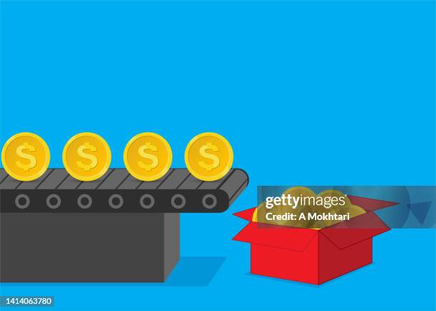 make money, dollar. - gift exchange stock illustrations