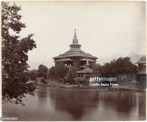View of the Shah-e-Hamadan mosque in Srinagar, Shah Hamadan Musjid, Srinuggur , Samuel Bourne , Srinagar paper, albumen print, height 241 mm × width...