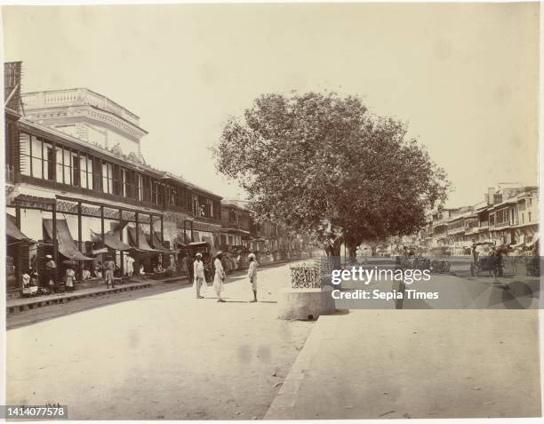 View of Chandni Chowk in Shahjahanabad, Delhi, India, The Chandni-chouk, principal Street in Delhi , Chandni Chowk is the main street of...