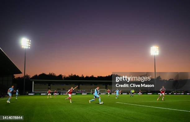 General view of the inside of the stadium as the sunsets during the Carabao Cup First Round match between Coventry City and Bristol City at Pirelli...